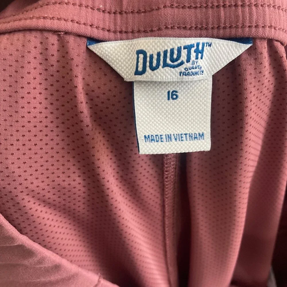 Duluth Trading Womens Dry on the Fly Skort Size 16 Pink Mauve Cargo Hiking - Picture 6 of 10